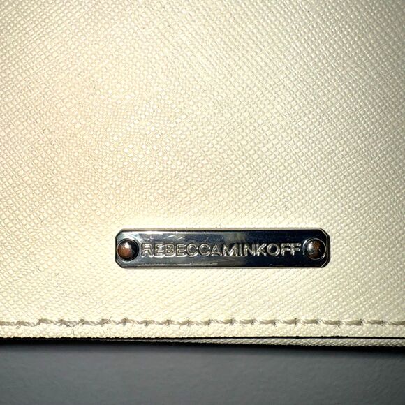 Rebecca Minkoff Leo Envelope Leather Clutch Crossbody - Ivory - Picture 7 of 8